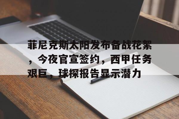 爱游戏-菲尼克斯太阳发布备战花絮，今夜官宣签约，西甲任务艰巨，球探报告显示潜力的简单介绍